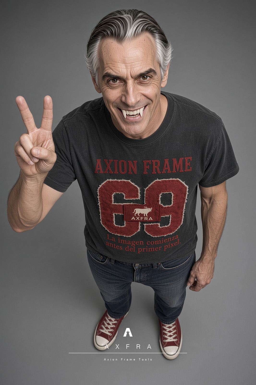 El Conde se pone AXION FRAME 69 — escena del Conde Alarsi, AXFRA