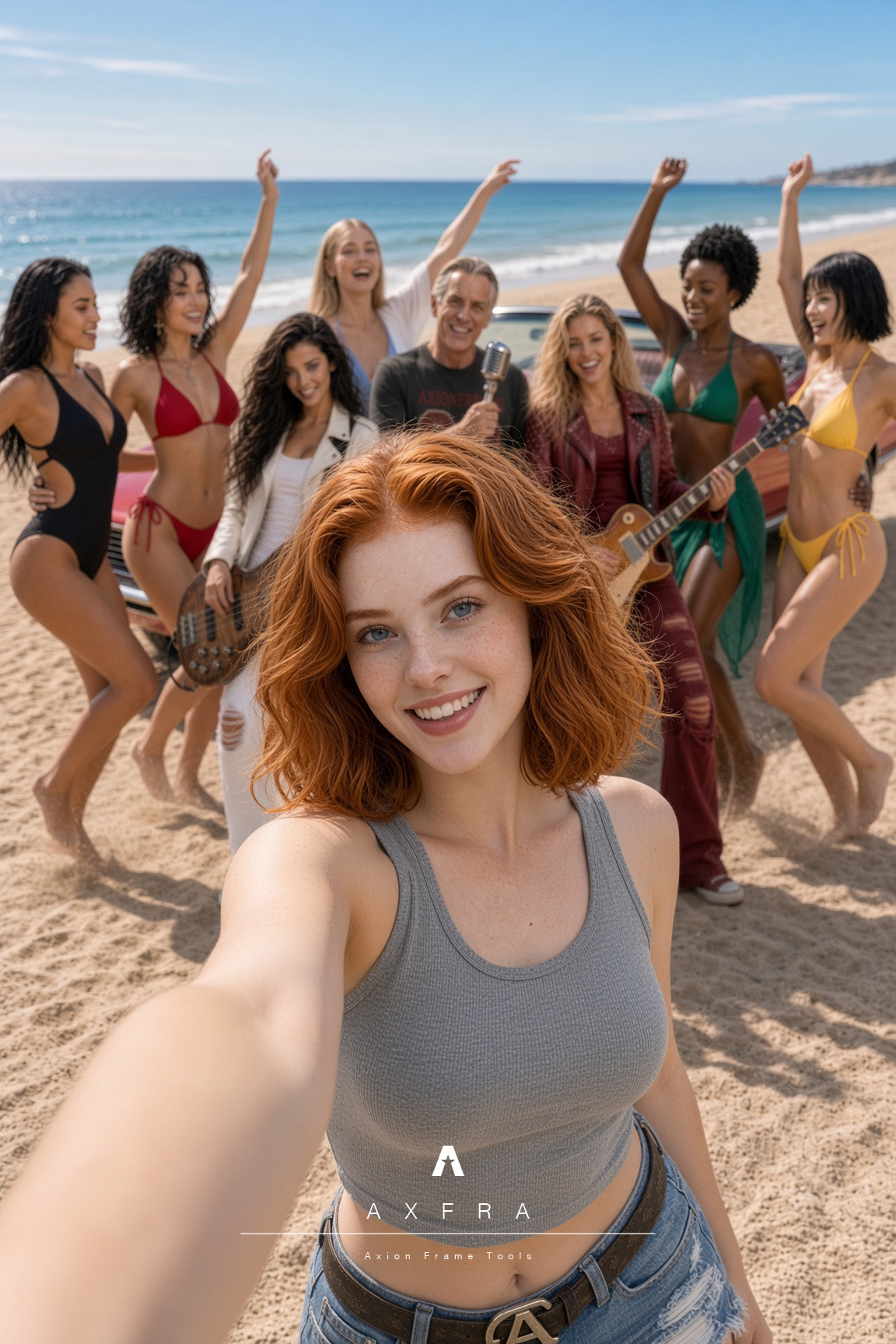 Una selfie desde la playa — escena del Conde Alarsi, AXFRA