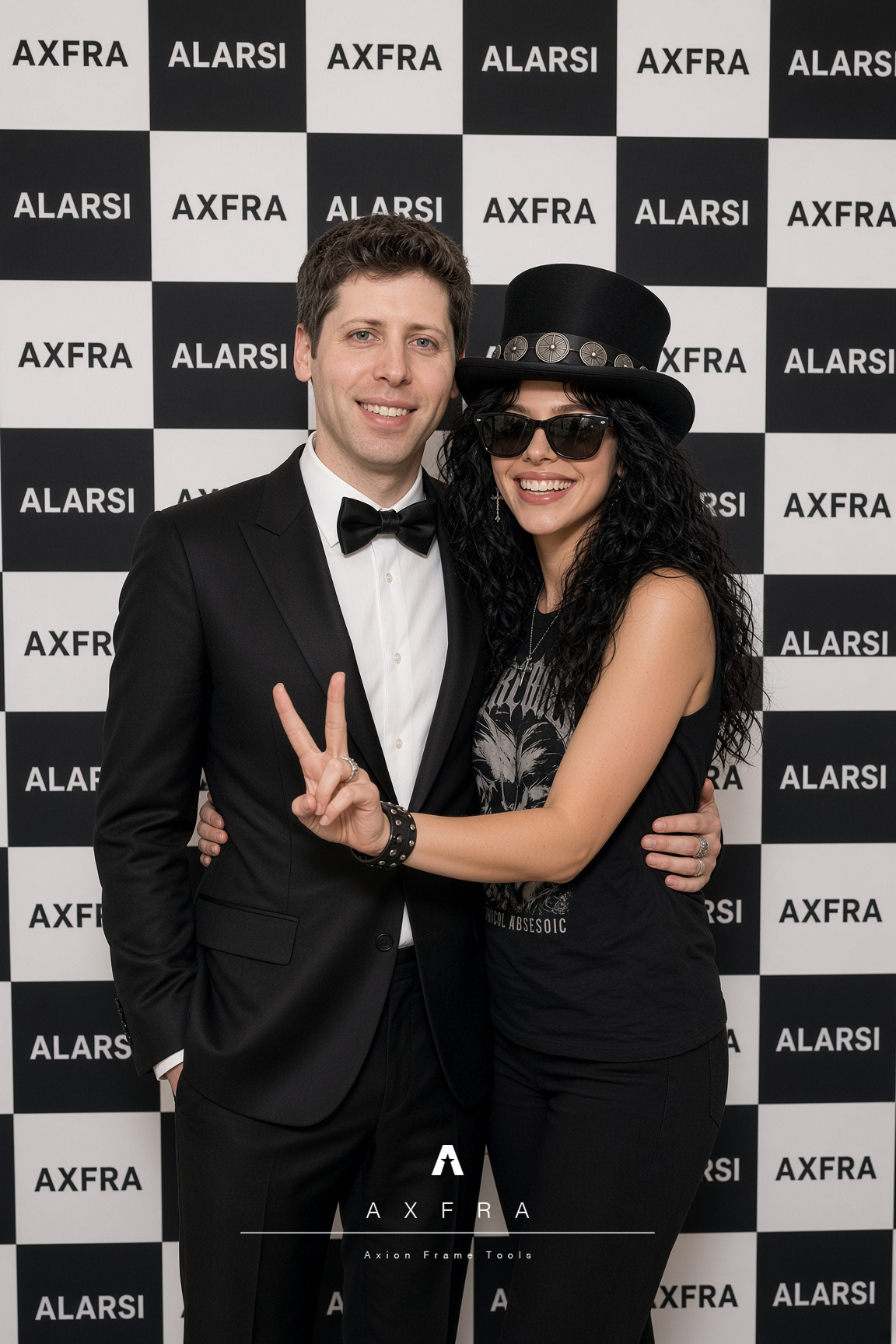 Dotsy y Sam Altman en escena ficticia creada con IA