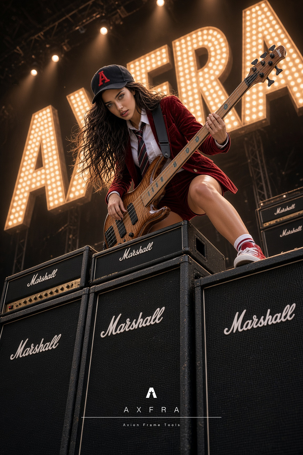 Viktoria y el bajo Ibanez